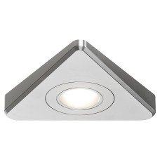 Sensio Treos 2W Slim LED Triangle Cabinet Downlight - 4000K Natural White - Stainless Steel