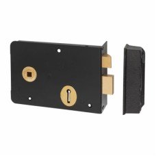 UNION 1439 Scotch Rim Lock - 155 x 106mm - Left Hand - Black