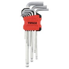 TIMCO Long Arm Ball End Hex Key Set - 9 Pieces