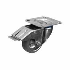 Coldene Industrial Castor - Swivel Braked - 80kg Max Weight - 80mm Diameter - Grey