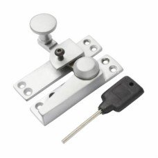 Hampstead Heavy Duty Straight Quadrant Arm Locking Sash Window Fastener - 70 x 17mm - Satin Chrome