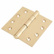 Performance Ball Bearing Butt Door Hinge - 100 x 100 x 3mm - Polished Brass - Pair