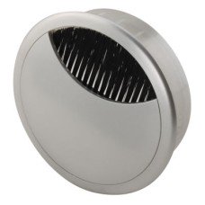 Exel Round Cable Tidy Grommet - 80mm Hole Size - Silver - Pack of 10