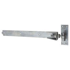 Heavy Duty Adjustable Hook & Band Gate Hinge - 600 x 48mm - Galvanised - Pair