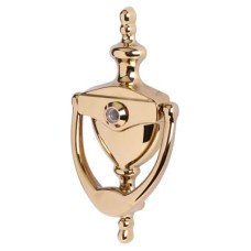 Arrone AR727K Traditional Urn Door Knocker With Viewer - 151 x 76mm - Polished Brass