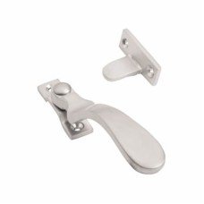 Exel Cast Victorian Wedge Casement Window Fastener - Reversible - Satin Chrome