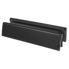 Trojan Letter Plate - 300 x 70mm - 40-80mm Door Thickness - Black