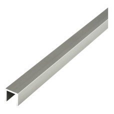 Toilet Cubicle Head Rail - 'U' Channel - 12-13mm Panels - 304 Stainless Steel