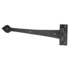 Olde Forge Tudor Plain Door Tee Hinge - 410 x 105mm - Antique Black Iron - Pair