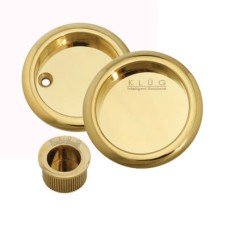 FVG Round 3 Piece Flush Handle Set - PVD Brass