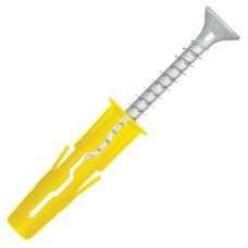 Rawlplug UNO Wall Plug - 5 x 24mm - Yellow - Pack of 1000