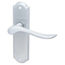 Hampstead Satin Chrome Scroll Latch Door Handle - Turin Range - 170 x 46mm