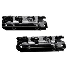 Blum CLIP Straight Cabinet Mounting Plate - Screw On - 0mm Spacing - Steel - Black Onyx - Pair