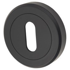Serozzetta by Carlisle Brass Escutcheon - 50mm Diameter - Keyhole - Matt Black