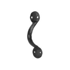 Olde Forge Blacksmith Bow Cabinet Pull Handle - 55mm Centres - Antique Black Iron