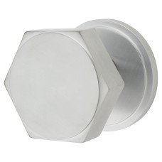Hampstead Hexagonal Centre Door Knob - 80mm Rose Diameter - Satin Chrome