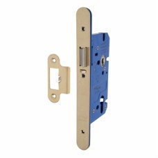 Hampstead Architectural DIN Euro Mortice Nightlatch - 85mm Case - 60mm Backset - Radius - PVD Brass