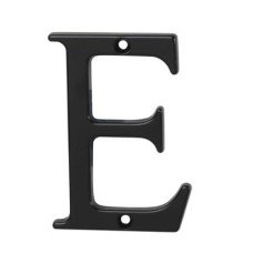 76mm Screw Fix Door Letter - E - Black 76mm Screw Fix Door Letter - E - Black