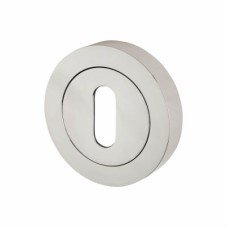 Exel Escutcheon - 50mm Diameter - Keyhole - Polished Chrome