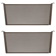 elfa Top Track System - Click In Medium Mesh Drawer Dividers - 431 x 180mm - Graphite - Pack of 2