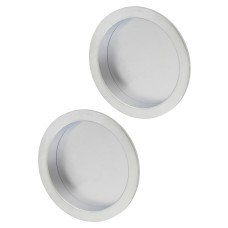 ECLISSE Essentials Round Fire Rated Flush Handle Set - Satin Chrome