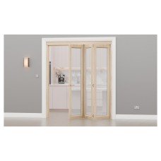 Brio Interfold 35F Bi-Folding Door Kit - 2500mm Track - 2 + 1 Door - Satin Stainless Steel
