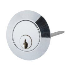 Contract Nightlatch Replacement Rim Cylinder - Polished Chrome Case/Cylinder
