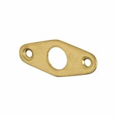 Budget Lock Escutcheon - 51 x 21mm - Polished Brass