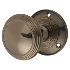 Exel Lined Mortice Door Knob - 65mm Rose Diameter - Black Nickel