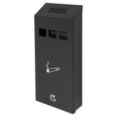 Burg Wachter CIG1 Compact Cigarette Bin - 147 x 323 x 60mm - Black