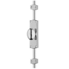 Hampstead French Style Oval Knob Locking Espagnolette Bolt - 2400 x 38mm - Polished Chrome