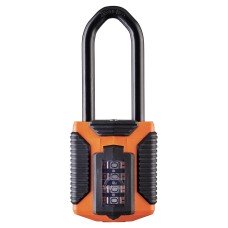 Squire All Weather Combination Long Shackle Padlock - 50mm Body - 62 x 23mm Shackle - Orange Squire All Weather Combination Long Shackle Padlock - 50mm Body - 62 x 23mm Shackle - Orange