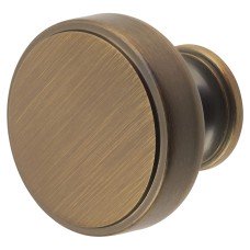 Crofts & Assinder Calgary Round Cabinet Knob - 35mm Diameter - American Bronze