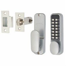 Borg BL2201 Easicode Pro Push Button Code Lock and Tubular Latch - Holdback Option - Grey