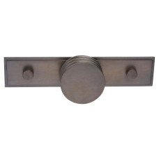 Frelan Hoxton Sturt Cabinet Knob on Rushton Backplate - 40mm Diameter - Dark Bronze