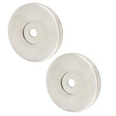 Exel Rose Set for 22mm Door Pull Handles - 52 x 6mm - Satin Stainless Steel