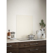 Self Adhesive Glass Kitchen Splashback - 750 x 600mm - Cotton Cream 
