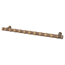 Alexander & Wilks Crispin Bamboo 15mm T-Bar Cabinet Pull Handle - 224mm Centres - Antique Brass