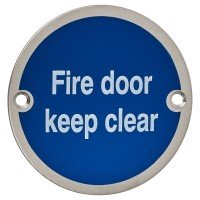 Exel Fire Door Keep Clear Door Sign - 75...