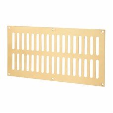 Hampstead Plain Slotted Vent - 305 x 152mm - 11590mm² Free Air Flow - Polished Brass