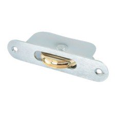 Exel Radius Axle Sash Window Pulley - 44mm Brass Wheel - Galvanised