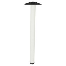 Rothley Round Adjustable Worktop Support Breakfast Bar Table Leg - 60 x 870mm - Matt White