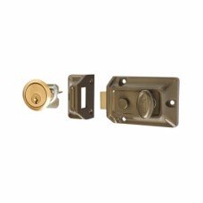 ERA Traditional Nightlatch - 60mm Backset - Green Case/Polished Brass Cylinder