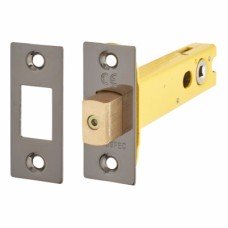 Exel 5mm Tubular Bathroom Deadbolt - 103mm Case - 82mm Backset - Square - Black Nickel