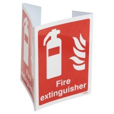Exel Fire Extinguisher Sign - 3D Projection - 200 x 200mm - Rigid Plastic