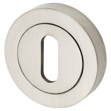 Serozzetta by Carlisle Brass Varese Escutcheon - 50mm Diameter - Keyhole - Satin Nickel