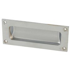 Exel Rectangular Flush Cabinet Pull Handle - 102 x 45mm - Satin Chrome Exel Rectangular Flush Cabinet Pull Handle - 102 x 45mm - Satin Chrome