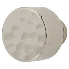 Alexander & Wilks Leila Hammered Round Cabinet Knob - 30mm Diameter - Polished Nickel