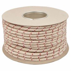 Everlasto No.5 Red Spot Waxed Cotton Sash Window Cord - 8mm Diameter - 100m Coil