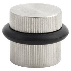 Hampstead Lines Floor Door Stop - 22 x 22mm - Satin Stainless Steel